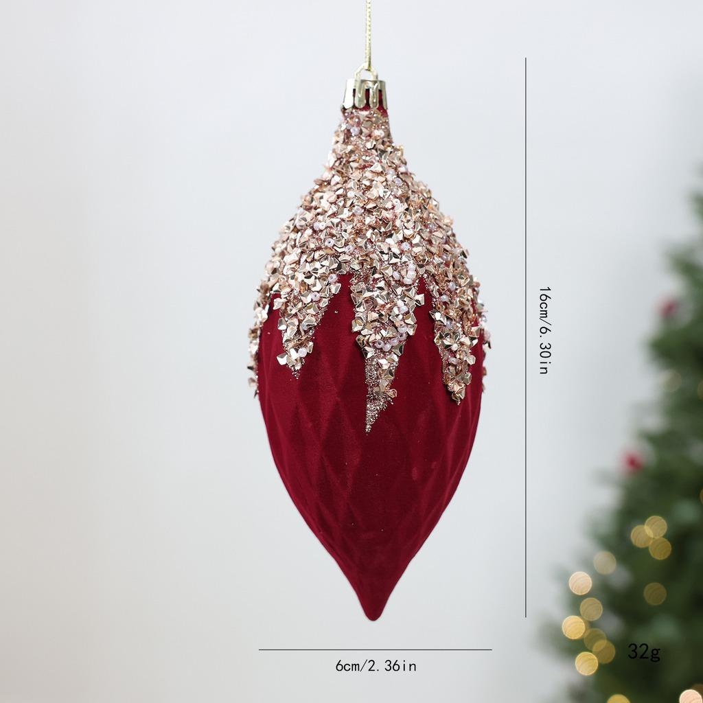 Plastic Christmas Ornament Burgundy Christmas Ball Ornament Christmas Tree Hanging Ornament Plastic For Mantel Wreath Home