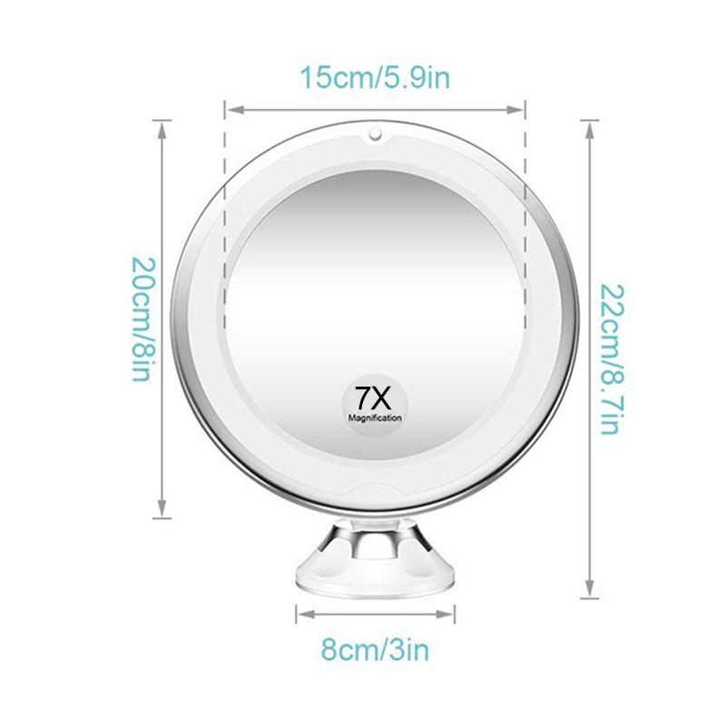 Flexible Led Lighted Vanity Mirror Portable Dressing Table Cosmetic Mirrors