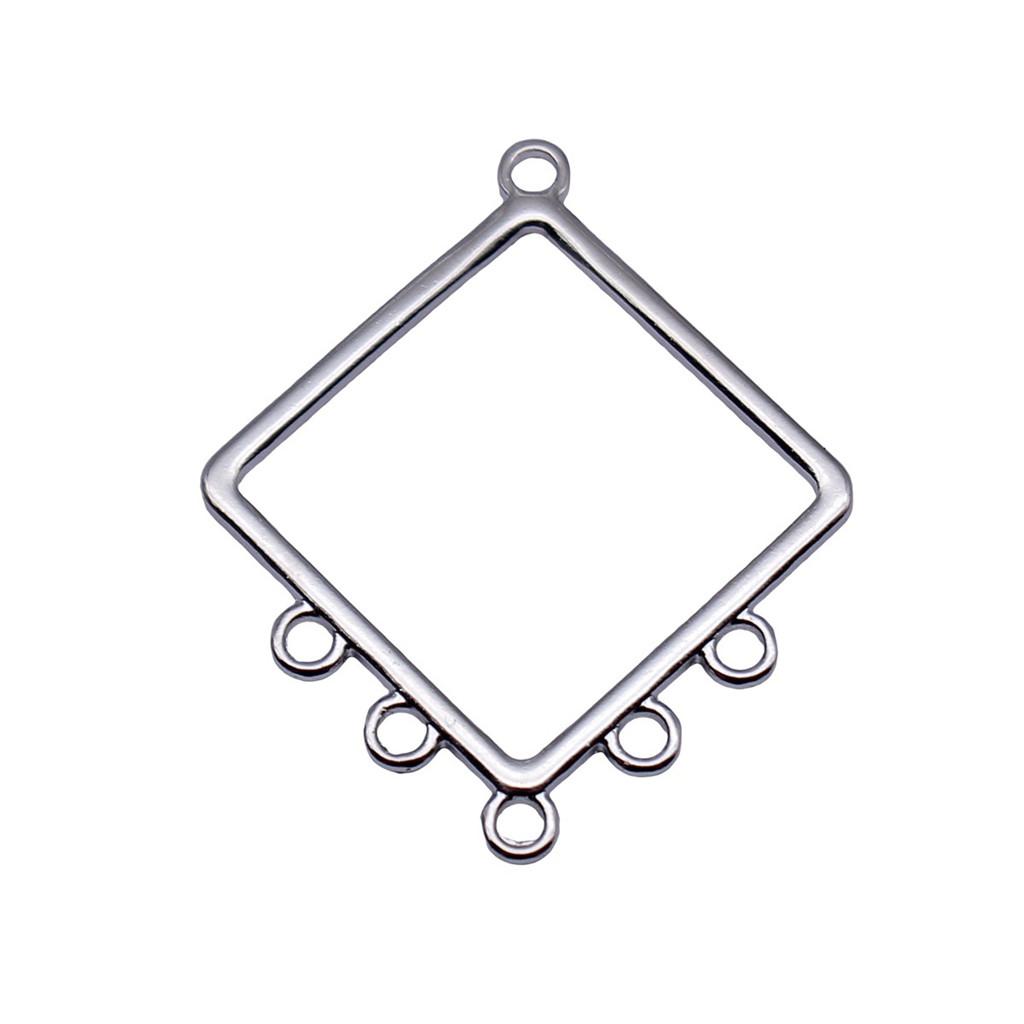Geometric Flower Multi Loop Connectors Metal Links For Earrings Accessories Parts