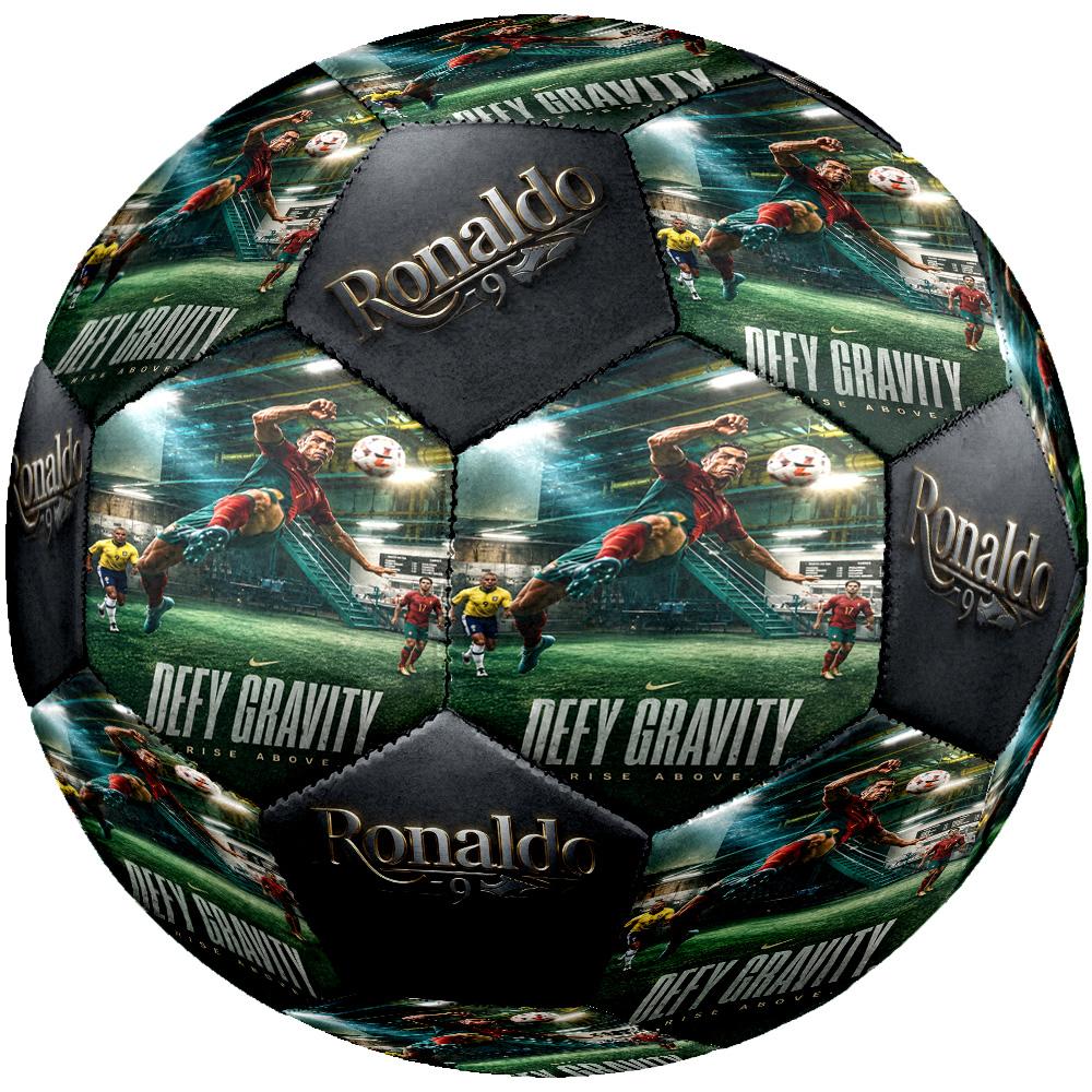 Ronaldo's Defy Gravity: Rise Above Size 5 Football Machine Sewn Indoor/Outdoor Training and Matches Surprise Collection Gift