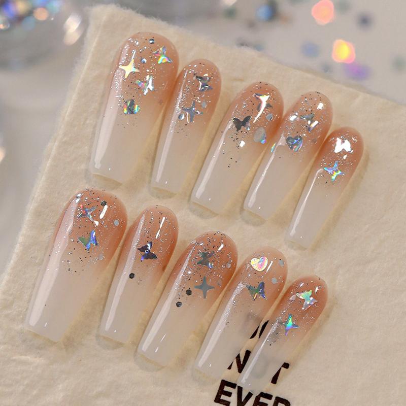 Holographic Silver Nail Glitter Laser Star Shape Sequins Sparkly Flakes Paillette Diy Nail Art Decorations Slices Accessories