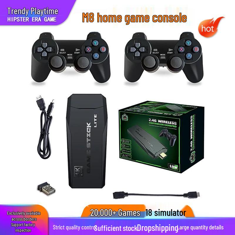 Cross-border M8 Retro HD Dual Wireless Game Console with Double Player Arcade Controller.