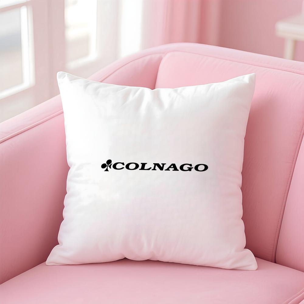 Racing C-ColnagoS Bicycle Logo Cushion Cover Pillowcase Short Plush Invisible zipper Room Sofa Cushion Cover