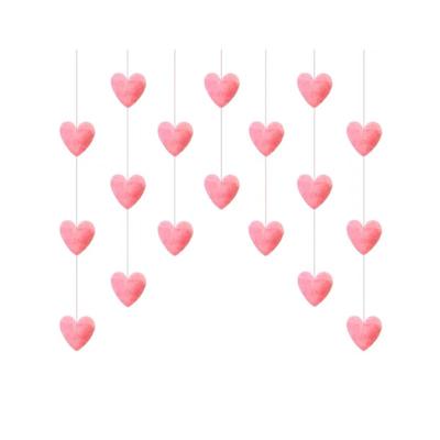 1 Set Ornamenti da Appendere Tassel Romantico Tenda Decorazione Stanza Ragazze Divisorio a Filo Tenda Carina Decorazione Fiocco Rosa a Forma di Cuore