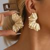INS Heavy Industries Exaggerated Texture Design Symmetrical Flower Stud Earrings Temperament Luxury Personalized Earrings