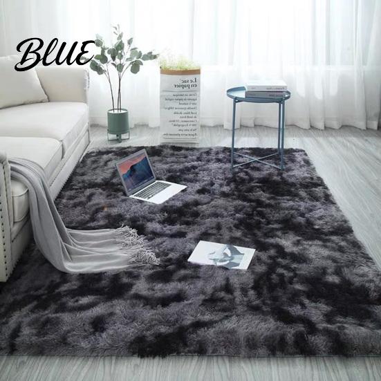 Super Soft Rug Carpet Non-slip Long Plush Modern Colorful Fluffy Tie-Dye Machine Washable Living Room