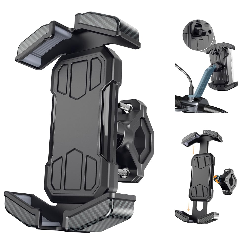 Worpurrt Bicycle Smartphone Motorcycle Smartphone Mirror Bicycle Phone in 10 Vibration Strong Easy to Attach and Compatible with Samsung Galaxy and
