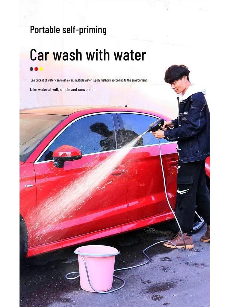 Cordless Rechargeable High-Pressure Car Washer with Lithium Battery