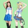 Exquisites Fairy Tail Lucy Heartfilia Cosplay Kleidung Uniform Kostüm Set Für Partys
