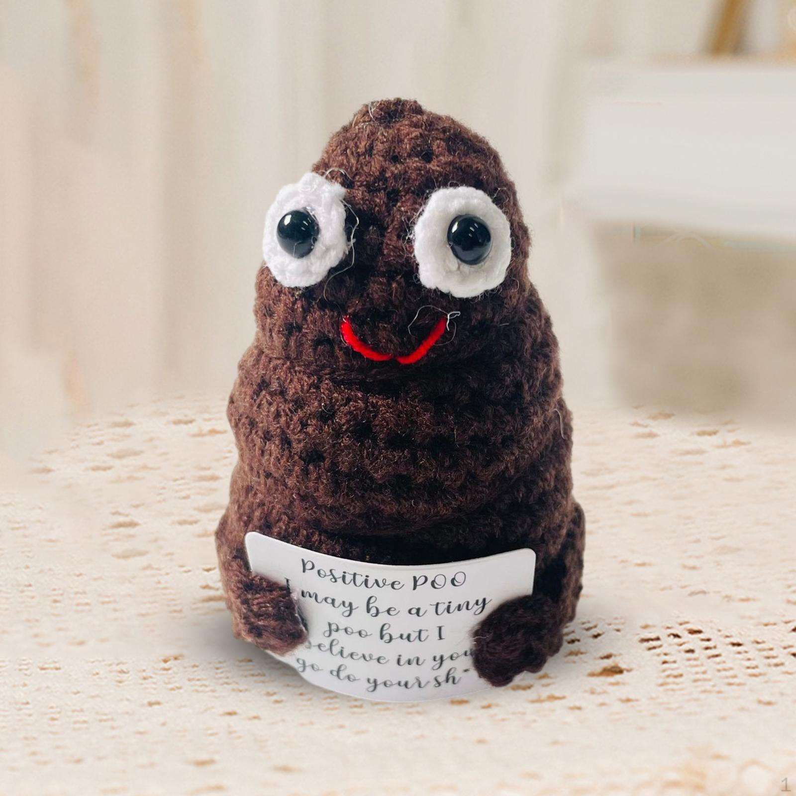 

Веселая вязаная кукла-какашка для декора стола или дома кофейный