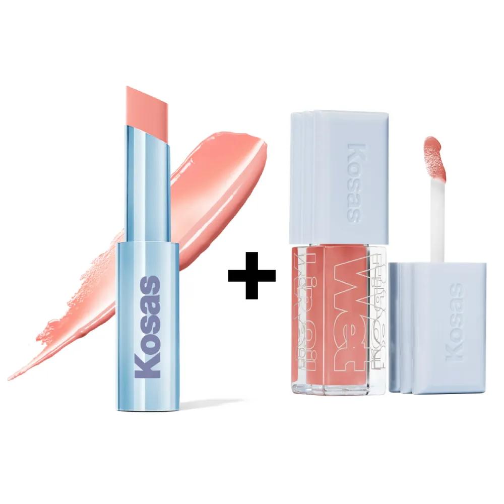 KOSAS Moisturizing Lipstick Skinny Dip + Lip Oil Gloss (Color Selection Available) kosas skinnydip Skinny Dip