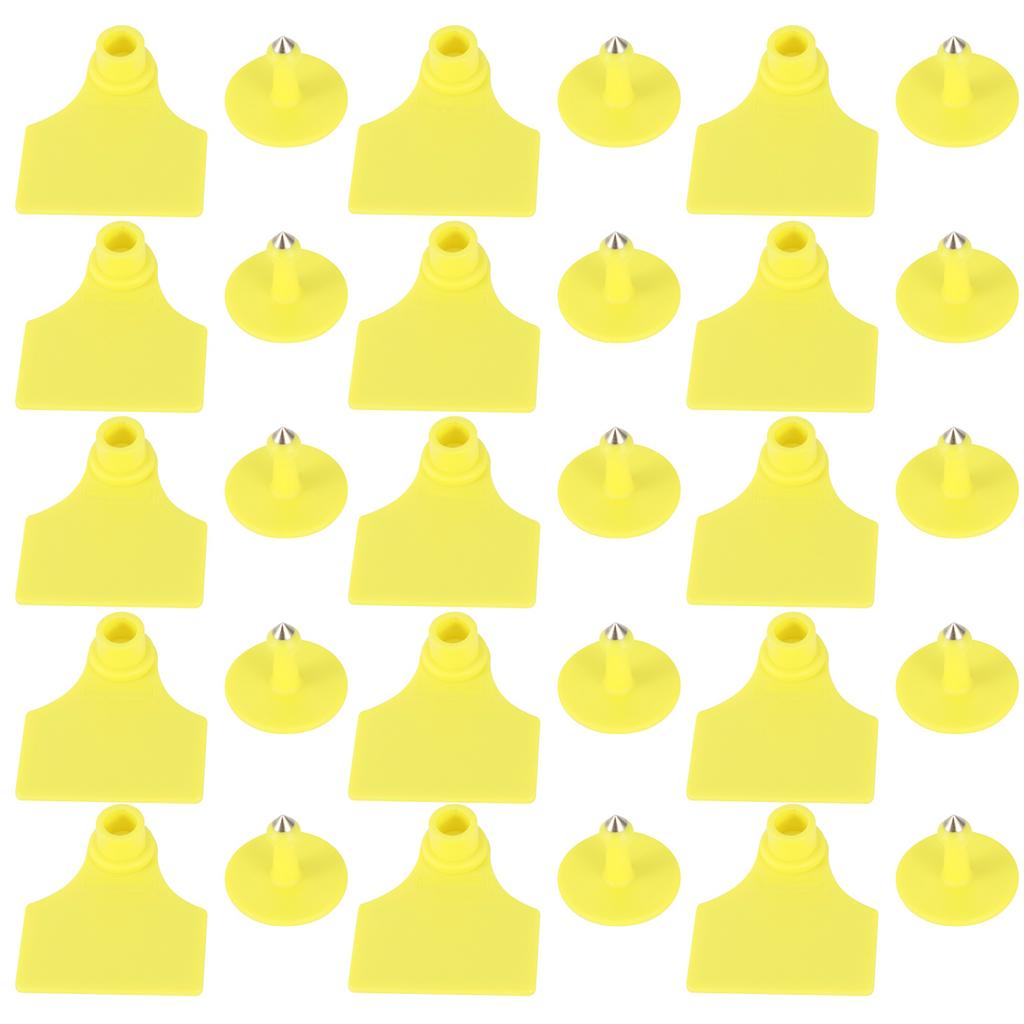 20 Set Livestock Identification Blank Ear Tag for Goats Sheep Cattle Cows Pigs Farm SuppliesS:
