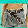 Fashion Leopard Print Pattern Rhinestone Metal Buckle Decoration Women Wide Belt For Streetwear Fashion