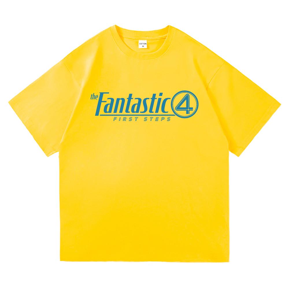 The Fantastic Four First Steps T Shirt 2025 Movie Women Clothing Harajuku Unisex High Quality Cotton Tops Gifts Graphic Tshirts