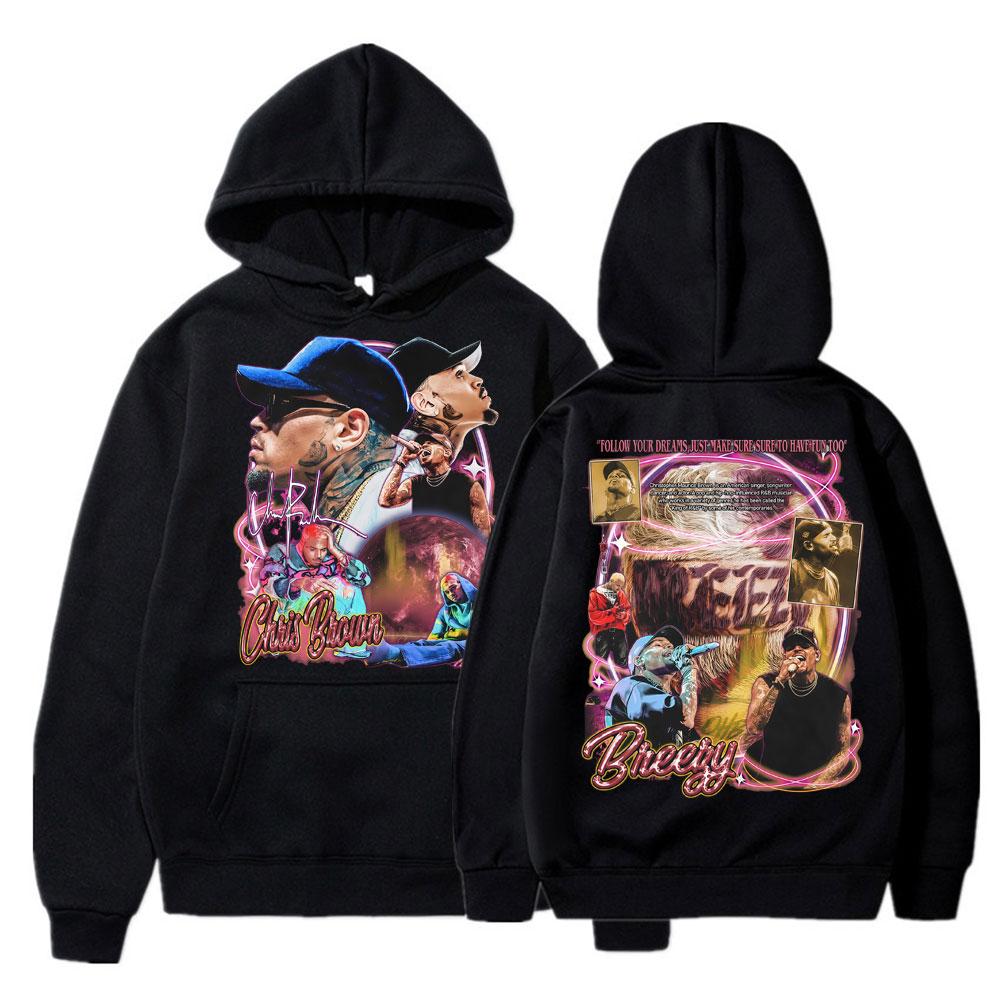 

Chris Brown Breezy Bowl XX 2025 Concert Tour Hoodie Hip Hop Retro Men Women Sweatshirt Oversized Fleece Warm Pullover Streetwear L
