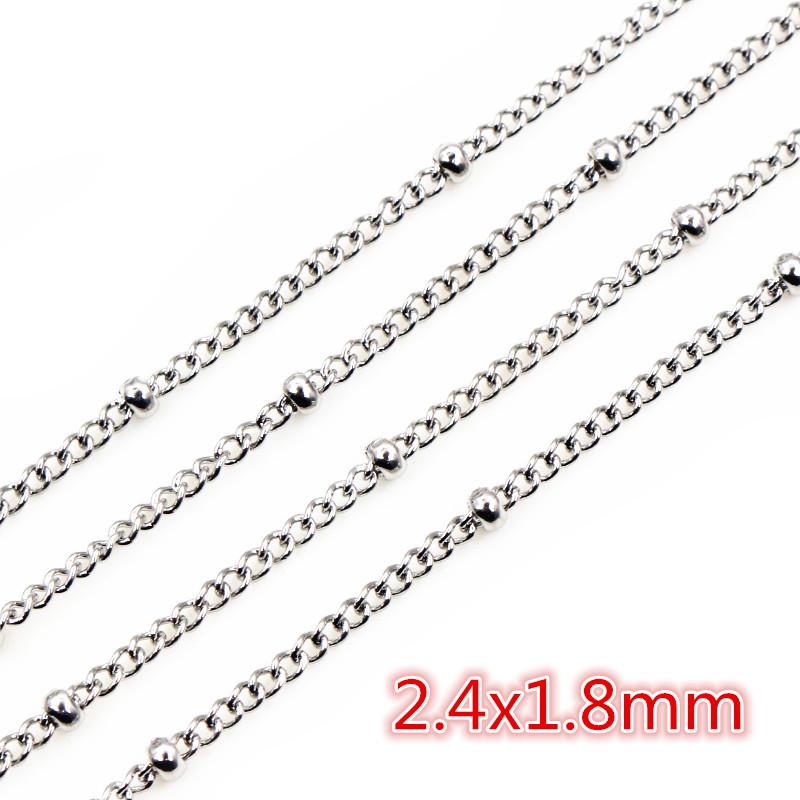 5 Meters/Lot Never Fade Stainless Steel Multi Styles Necklace Chains For DIY Jewelry Making Findings Accessories Handmade