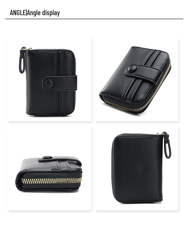 2024 Dámská korejská akordeonová peněženka na karty a peněženka na zip - Velkokapacitní peněženka na mince s mnoha přihrádkami na karty