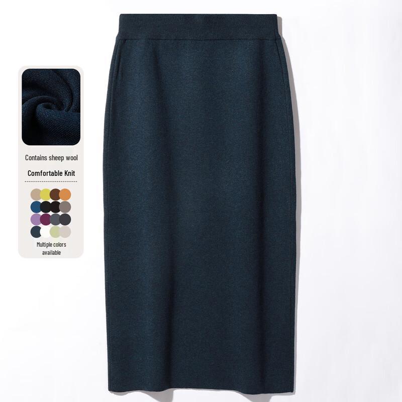 SNOWFLYING Women s Wool Blend Elastic Waist Pencil Skirt M