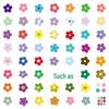 x589: cartoon flower 60 pcs