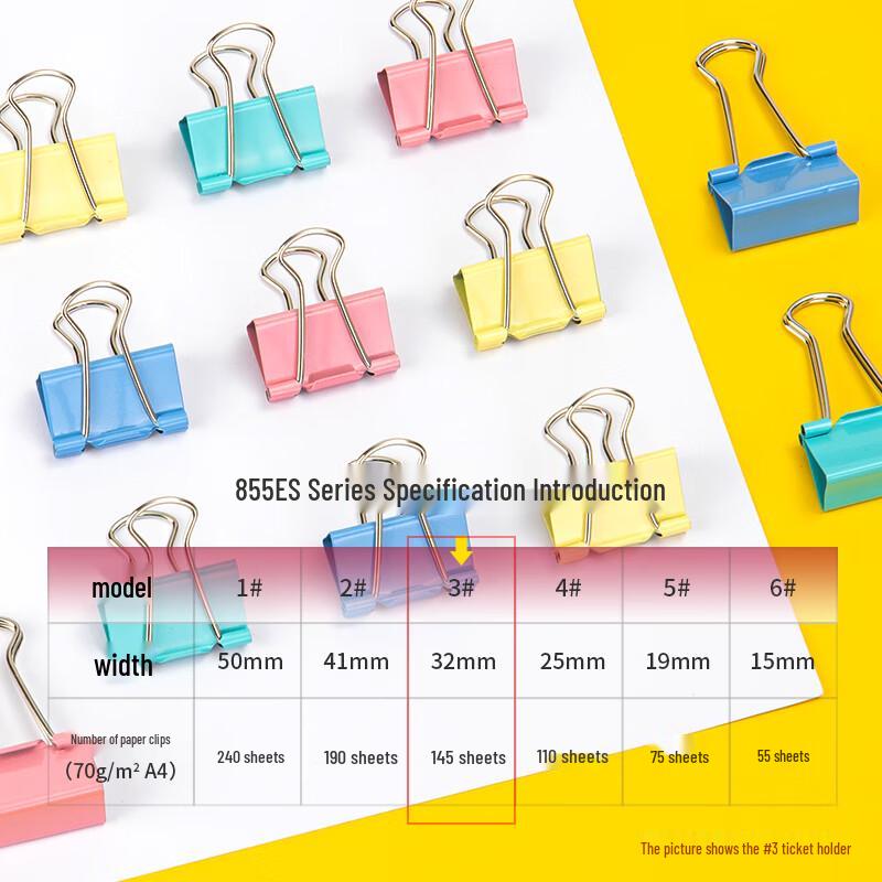 Deli Colorful Assorted Metal Binder Clips