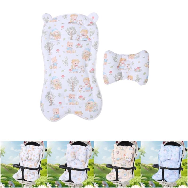 Reversible Infant Strollers Cushion Soft Breathable Pram Liner Thick Sponge Padded Universal For Baby Carriages