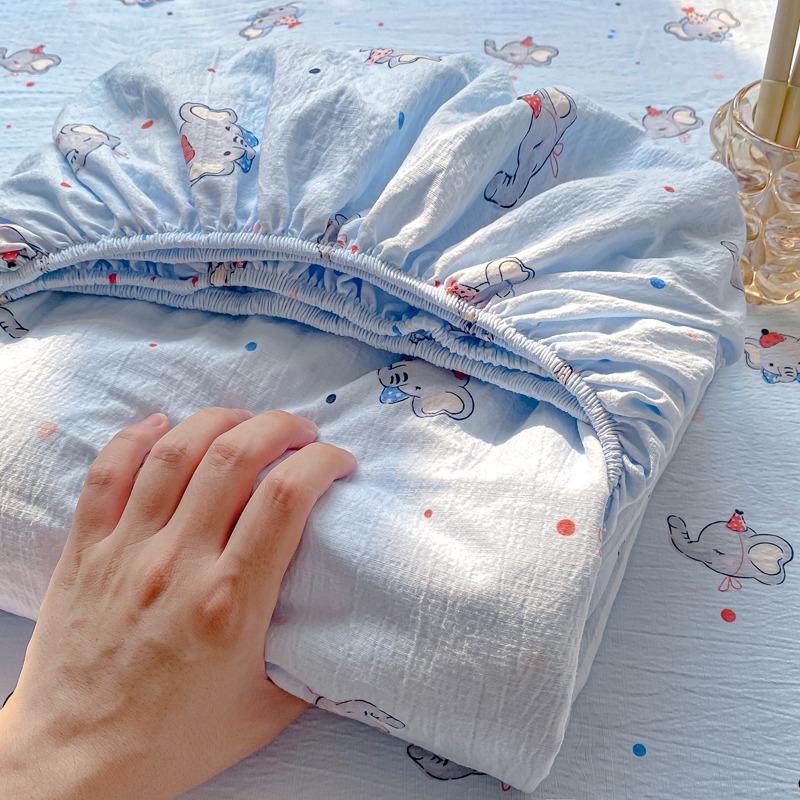 Double Layer Cotton Bed Sheet Full Wrap Mattress Protector Cover Soft Touch All Season Safe For Baby And Maternity