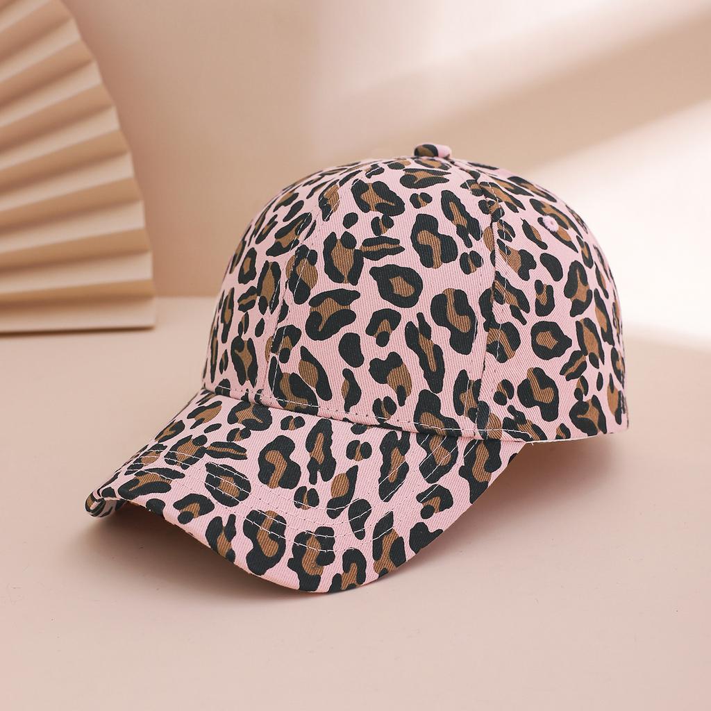 Amerikanischer Trend Retro Spicy Girl Stil Leopardenmuster Baseballkappe, weiche Sonnenblende Baseballkappe, vielseitig für den täglichen Gebrauch