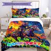 3PC Custom Name Cowboy Wild Horse Bedding Set Printed  Bedding Set Duvet Cover Closure Includes 1 Duvet Cover & 32 Pillowcases for Bedroom