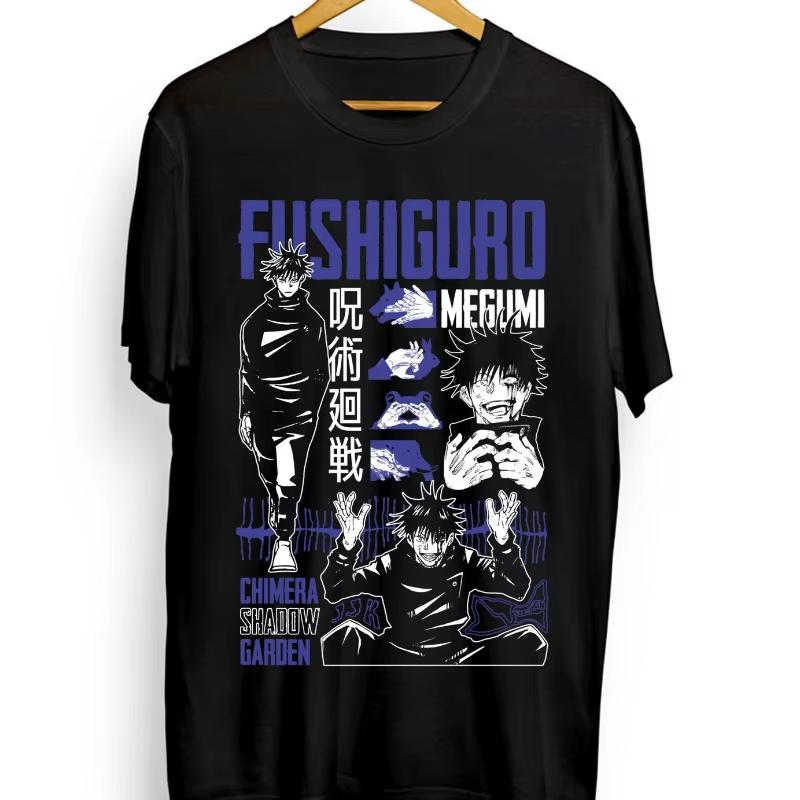 

Jujutsu Kaisen TShirt Megumi Fushiguro Power Unisexs TShirt Summer New Unisexs and Womens Streetwear Y2k 4XL