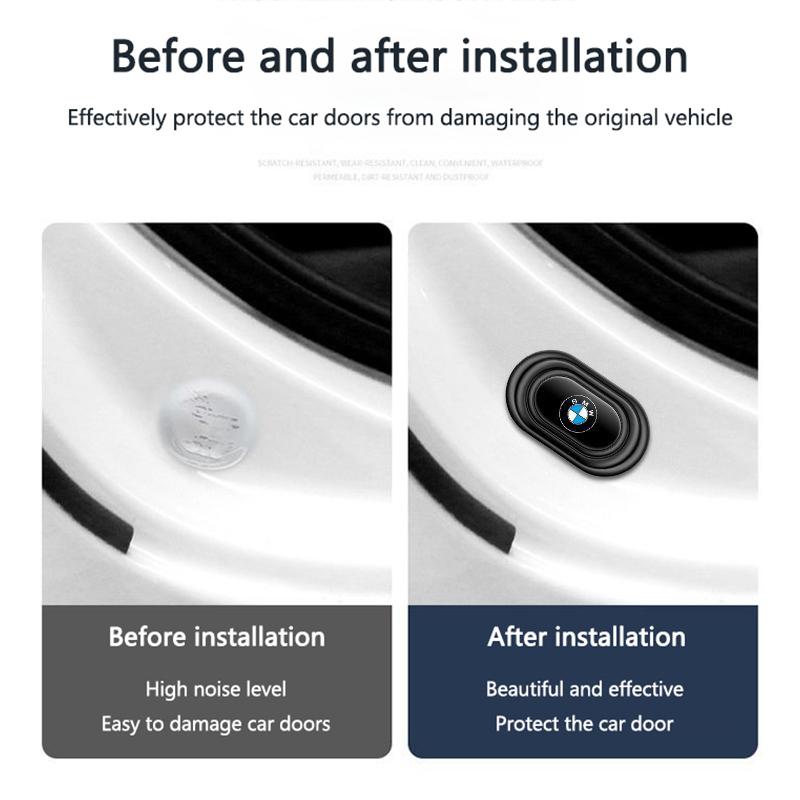 BBKS3 Car Door Shock Absorber Gasket Mat Anti-Collision Silent Stickers Pads For BMW 1 2 3 4 5 7 Series X2 X3 X4 X5 X6 X7 M3 M4 M5 M6