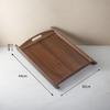 Durable Large Serving Tray with Handle Bamboo Tea Tray Household Rectangular Breakfast Tray for Home Living Room