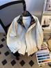 Men's 2025 Spring/Autumn Plaid Two-Piece Color Block Stand Collar Jacket - College Style Versatile Outerwear