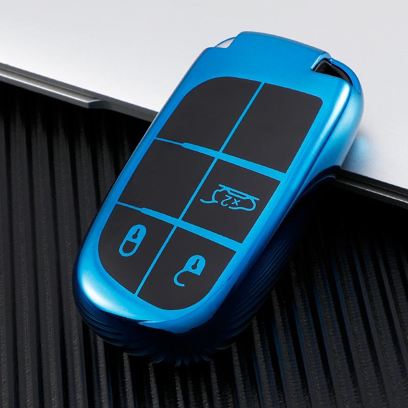 TPU Car Smart Key Case Cover Shell Fob Holder for Jeep Renegade Grand Cherokee Dodge Journey Charger Chrysler 200 300 300C