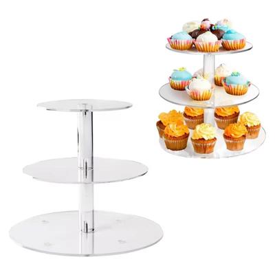 3/4/5 Tier Acrylic Cupcake Stand Clear Cake Serving Rack Dessert Display Holder  Cupcake Events