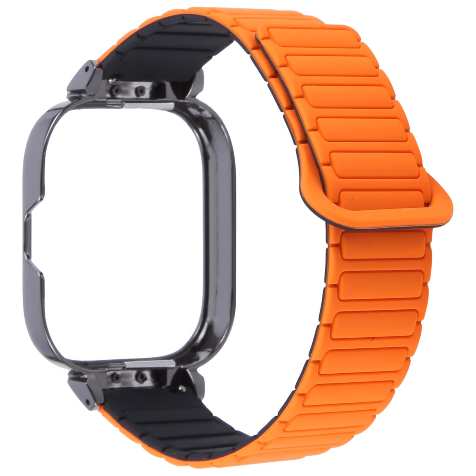 

Для Xiaomi Redmi Watch 5/4 Металева Чорна Рамка Інтегрований Магнітний Силіконовий Ремінець для Годинника B