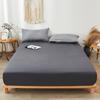 Multi Size Mattress Cover Solid Color Bed Fitted Sheet Protector Anti Dust Against Mites and Bacteria Bed Linens with Elastic