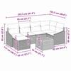 Garden Sofa Set with Storage 7 Pcs Grey Poly Rattan