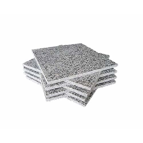 Set of 8 slabs/paving stones (white granite) polished (smooth)