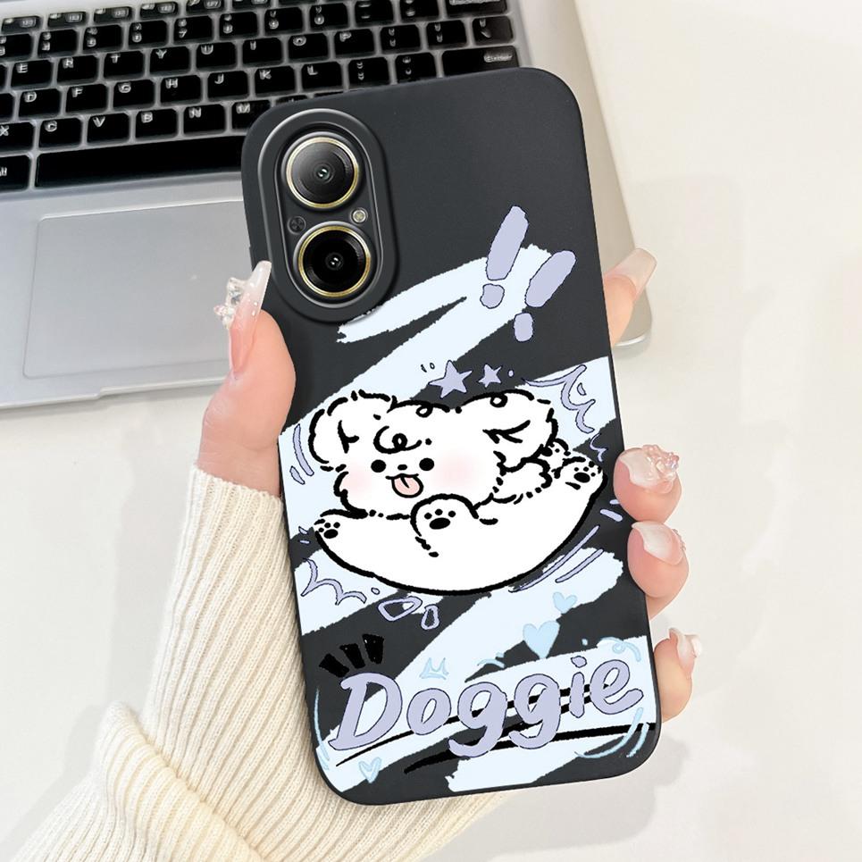 Soft Silicone Back Cover For Realme C67 4G 5G Bumper Shell Cartoon Panda Astronaut Cute Painting Case Coque Realme RMX3890 Etui