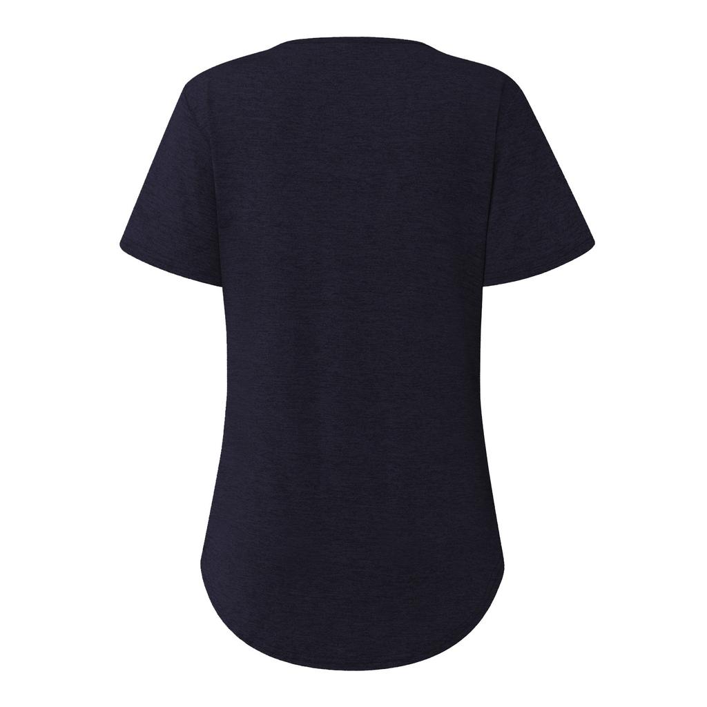 Women's Fashion Summer V-neck Tassel Zipper Color Short Sleeve Pullover T-shirt Top