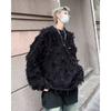 Unisex Oversized Knit Sweater With Tassel Detail Streetwear Loose Fit Winter Casual Pullover