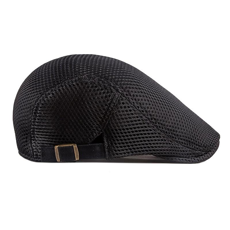 Vintage-Inspired Unisex Mesh Beret - Breathable & Adjustable - Sun-Protective Ivy Cap for Golf, Hunting & Driving - Stylish Summer Flat Hat