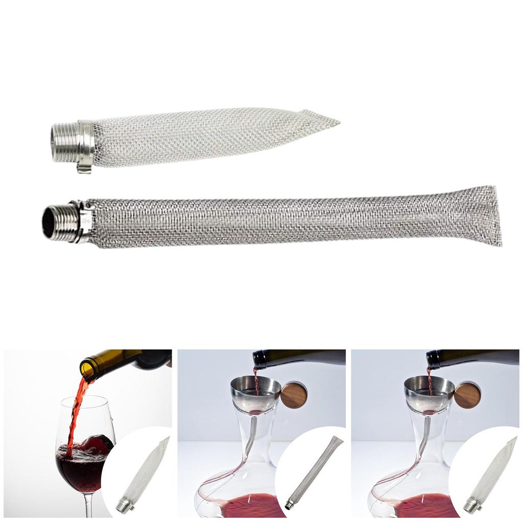 Home Brewing Stainless Steel Beer Filter Tube Durable Mesh Strainer Easy Install Bazooka Screen for Beer