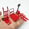 1/12 Dollhouses Warehouse Tool Set Of 3 Handcart Forklift Model Realism And Charm To Your Miniature Landscaping