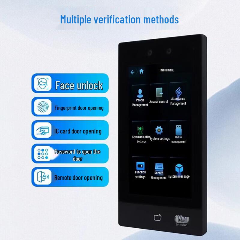 Dahua Enterprise Facial Recognition Access & Attendance Terminal CN plug (adapter included)