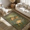 Art Tiger Animal Area Rug Vintage Floral Decor Non-slip Carpet Living Room Bedroom Large Size Soft Shaggy Floor Mat Asian Style