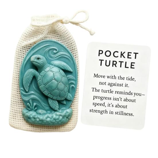 Zvířátko do kapsy na mazlení s pozitivní kartičkou Emoční podpora Láska Srdce Vlk Želva Sova Králík Vrána Kapesní žeton Dekorace Inspirativní Povzbuzení Dárek