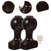 2 Pieces Curtain Rod Bracket Heavy Duty with Random Color Screw Accessory Wall Mount