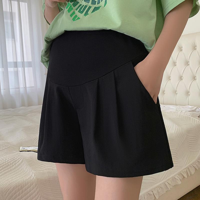 2026 Summer Maternity Wide-Leg Shorts - Lightweight Casual Wear for Petite Women