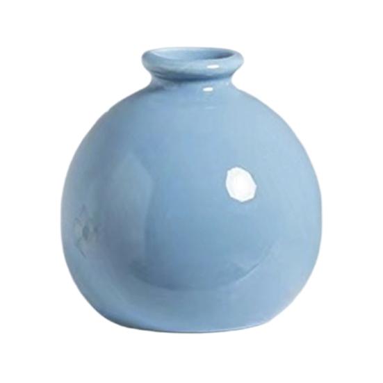 Kleine Runde Keramikvase Minimalistisch Nordisch Modern Dekorative Vase für Wohnzimmer Küche Schlafzimmer Eingangsbereich Kaminsims Tischmittelstück